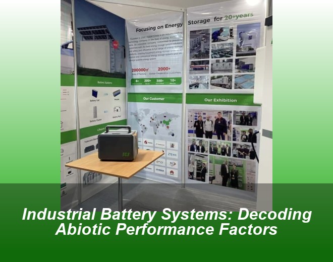 Industrial Battery Systems: Decoding Abiotic Performance Factors